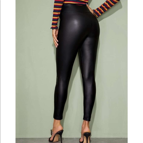 Faux Leather High-Rise Leggings - New - Picture 2 of 5
